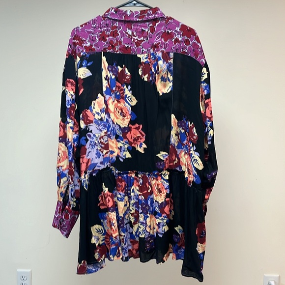 Free People Floral Button-Up Blouse - Picture 3 of 4